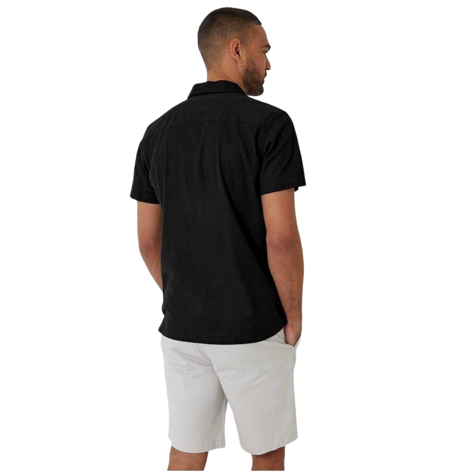 Black - Back - Threadbare Mens Maples Regular Shirt