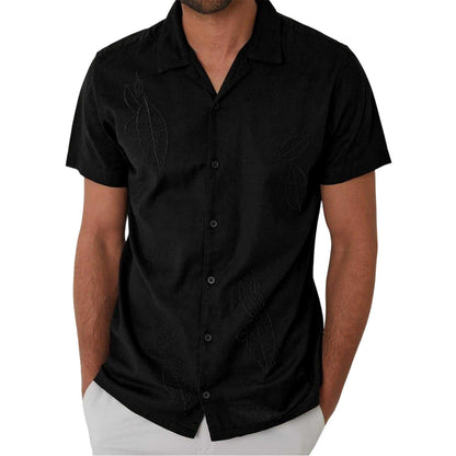 Black - Side - Threadbare Mens Maples Regular Shirt