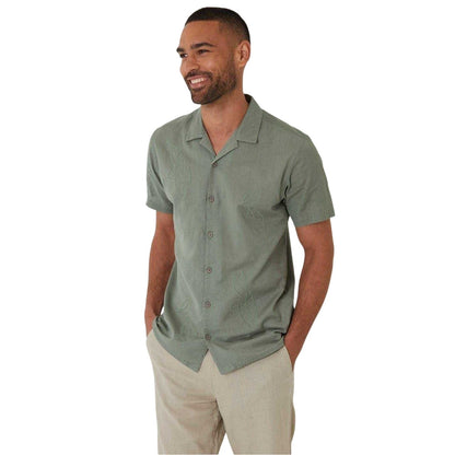Taupe - Front - Threadbare Mens Maples Regular Shirt