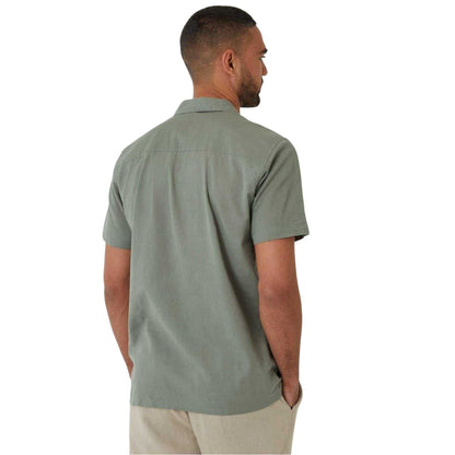 Taupe - Back - Threadbare Mens Maples Regular Shirt