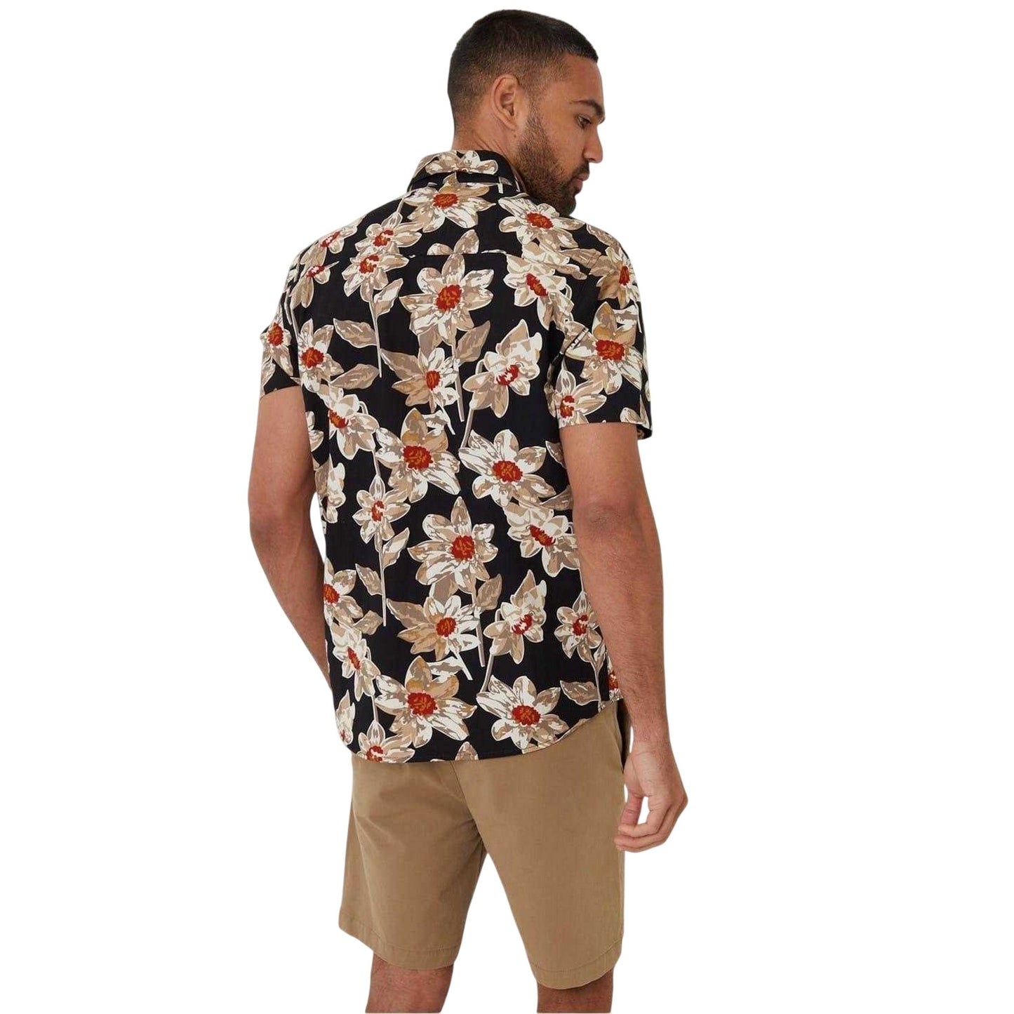 Black - Back - Threadbare Mens Bellis Regular Shirt
