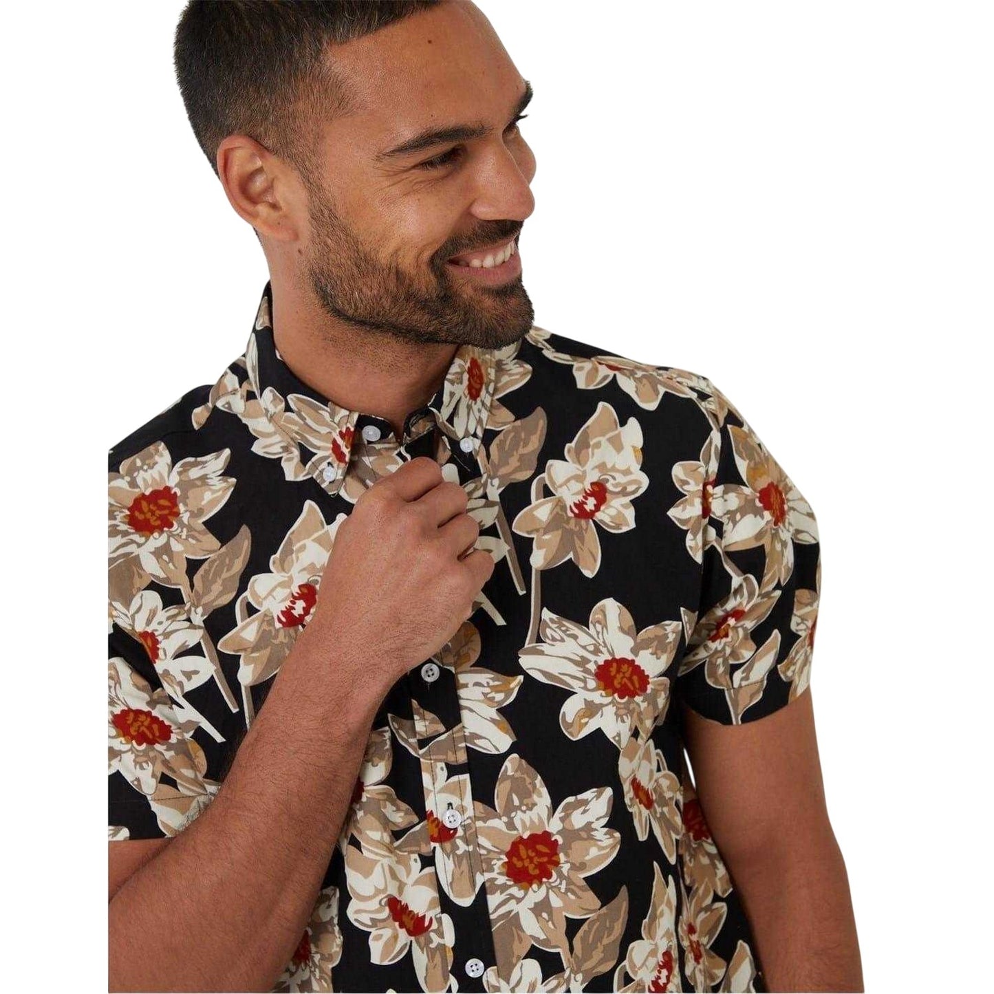 Black - Side - Threadbare Mens Bellis Regular Shirt