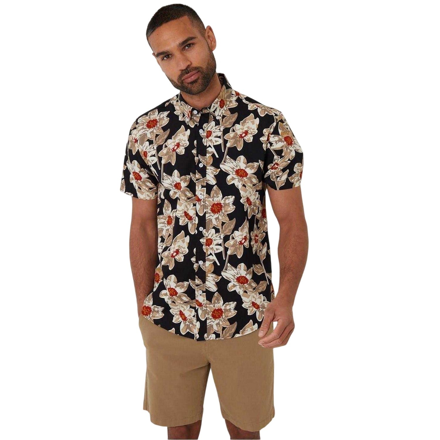 Black - Front - Threadbare Mens Bellis Regular Shirt