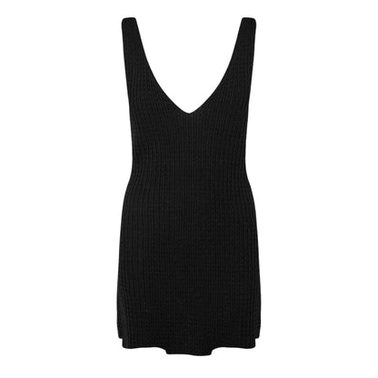 Black - Back - Jack Wills Womens-Ladies Mini V Neck Slip Dress