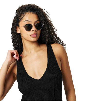 Black - Side - Jack Wills Womens-Ladies Mini V Neck Slip Dress