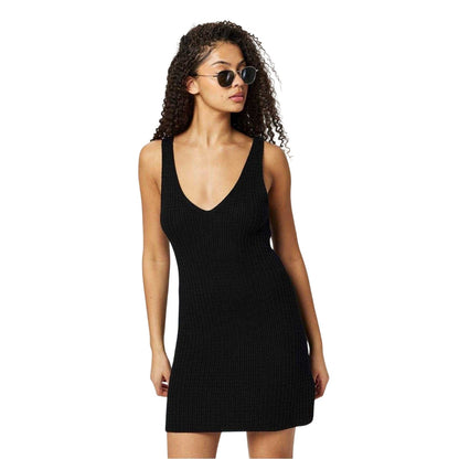 Black - Lifestyle - Jack Wills Womens-Ladies Mini V Neck Slip Dress
