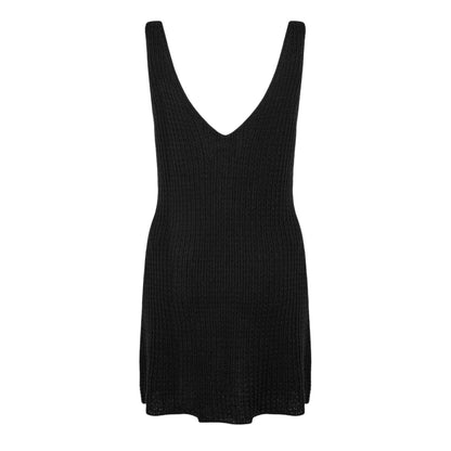 Black - Front - Jack Wills Womens-Ladies Mini V Neck Slip Dress
