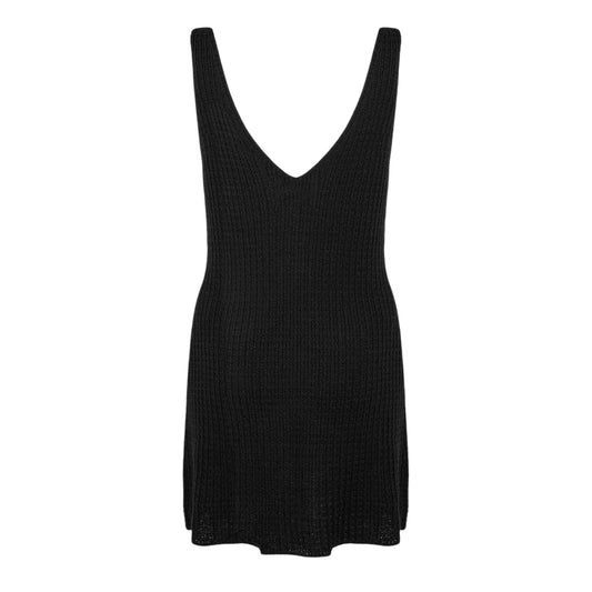 Black - Front - Jack Wills Womens-Ladies Mini V Neck Slip Dress