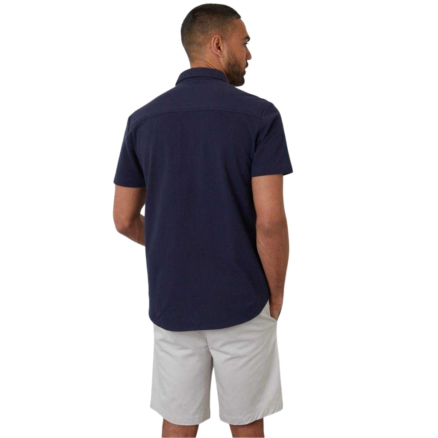 Navy - Back - Threadbare Mens Majestic Shirt