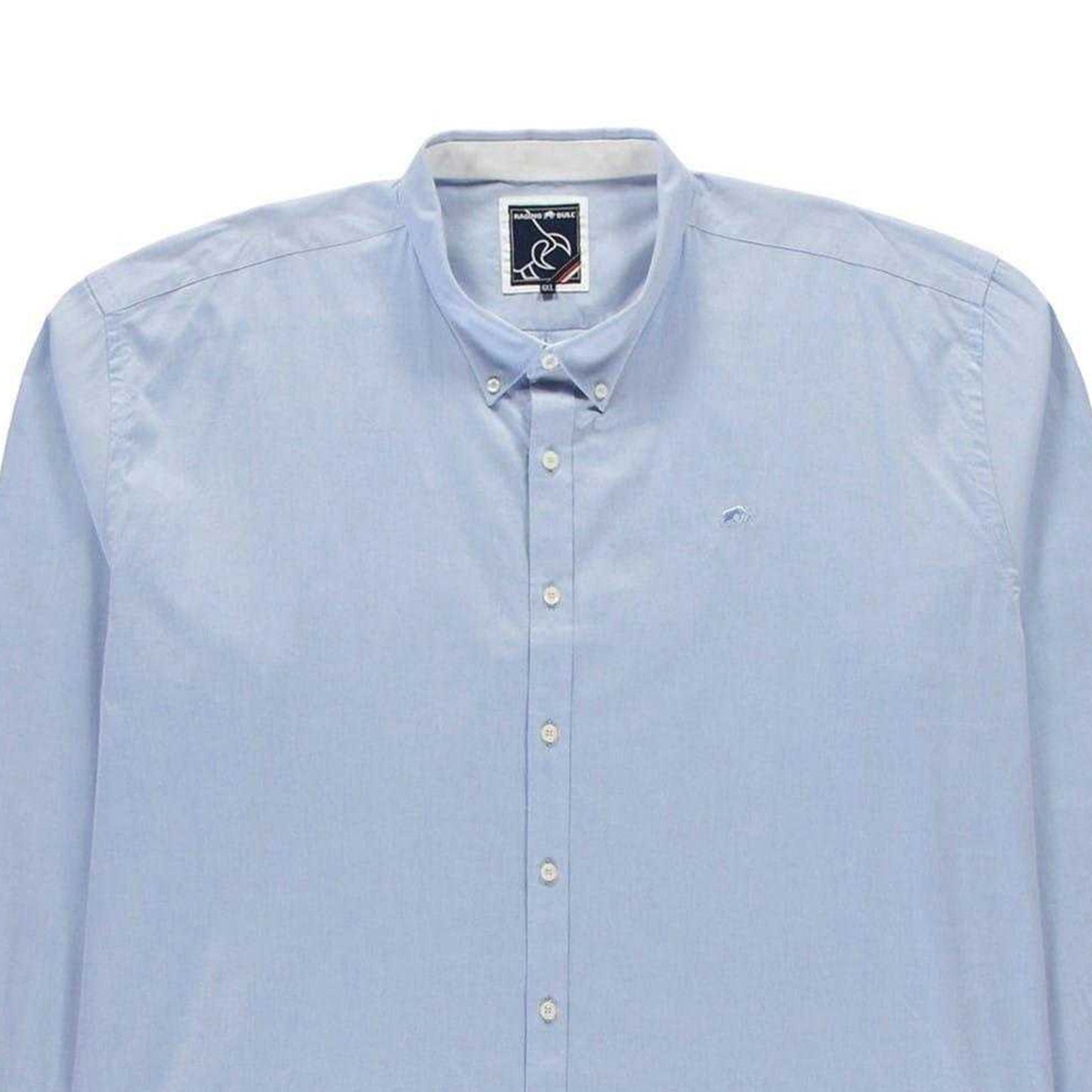 Sky Blue - Side - Raging Bull Mens Plain Tall Long-Sleeved Shirt