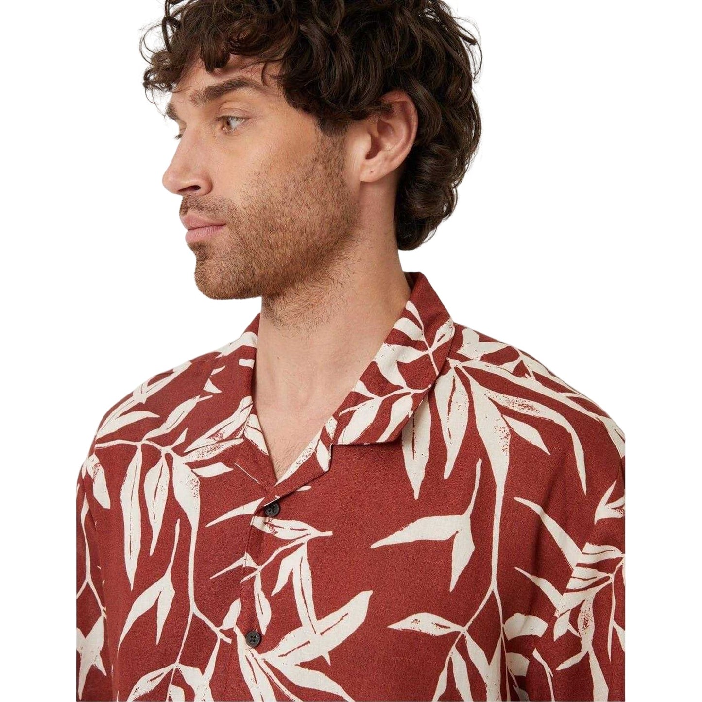 Rust - Side - Threadbare Mens Bamba Relaxed Fit Shirt
