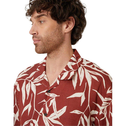 Rust - Side - Threadbare Mens Bamba Relaxed Fit Shirt