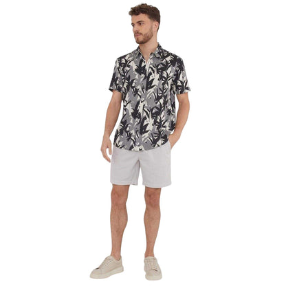 Black - Lifestyle - Threadbare Mens Leaf Print Regular Shirt