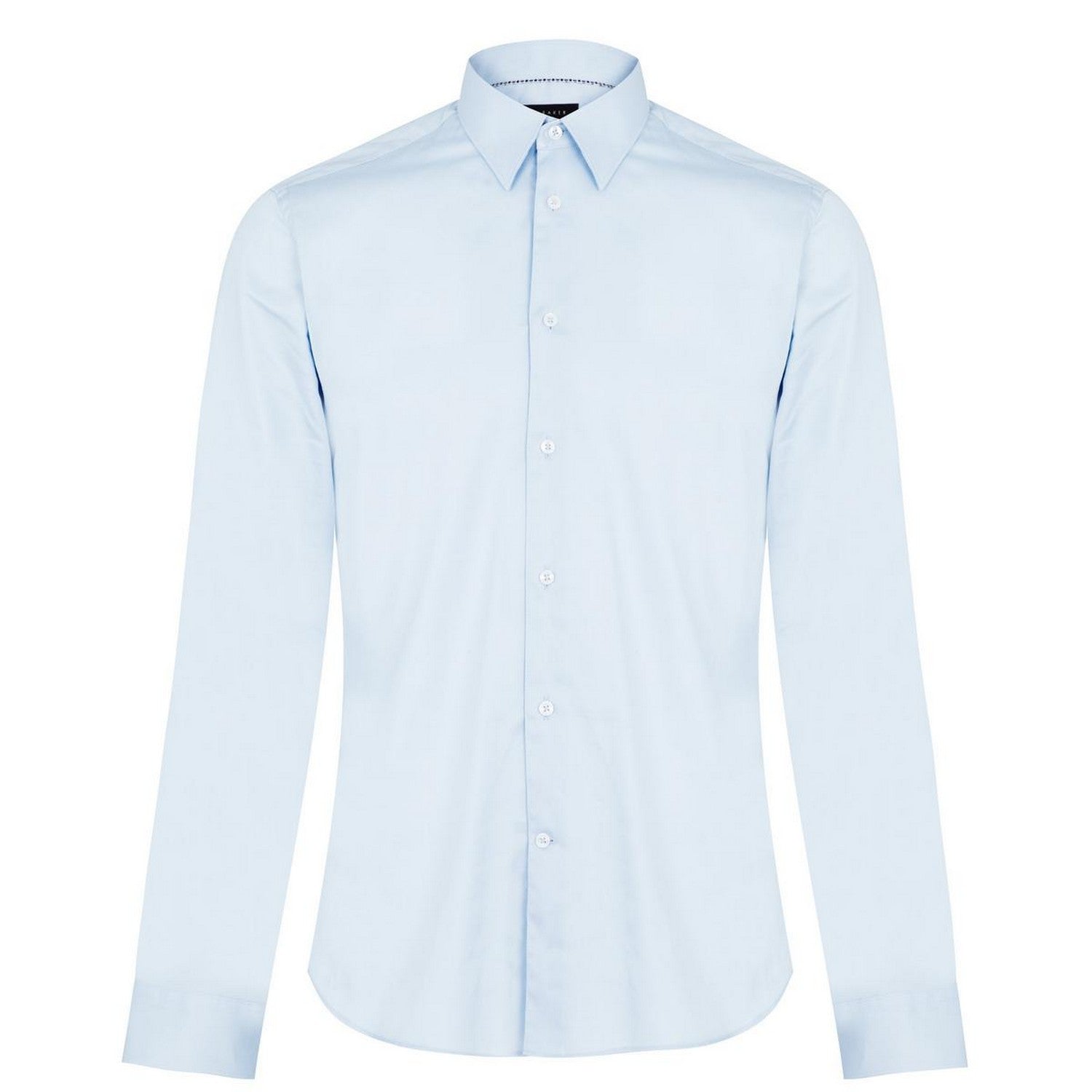 Ice Blue - Front - Ted Baker Mens Islass Slim Long-Sleeved Shirt