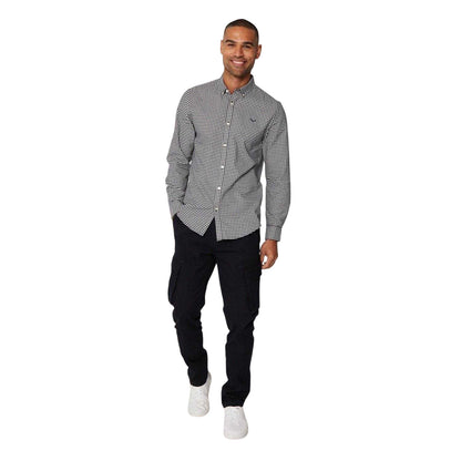 Black - Lifestyle - Threadbare Mens Checked Oxford Regular Shirt