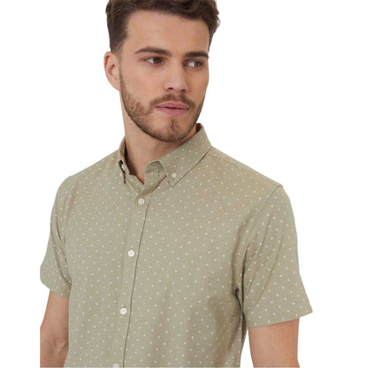 Sage - Side - Threadbare Mens Leo Regular Shirt