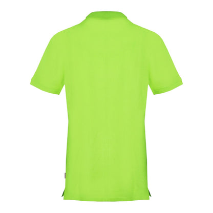 Lime - Back - Aquascutum Mens Collared Short-Sleeved Polo Shirt