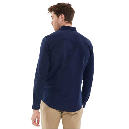 Navy-Denim - Back - Threadbare Mens Oxford Regular Shirt (Pack of 2)