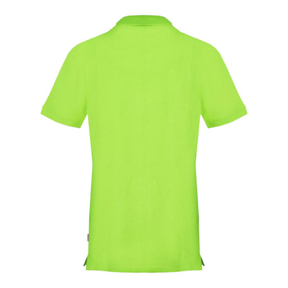 Lime - Back - Aquascutum Mens Union Jack Logo Short-Sleeved Polo Shirt