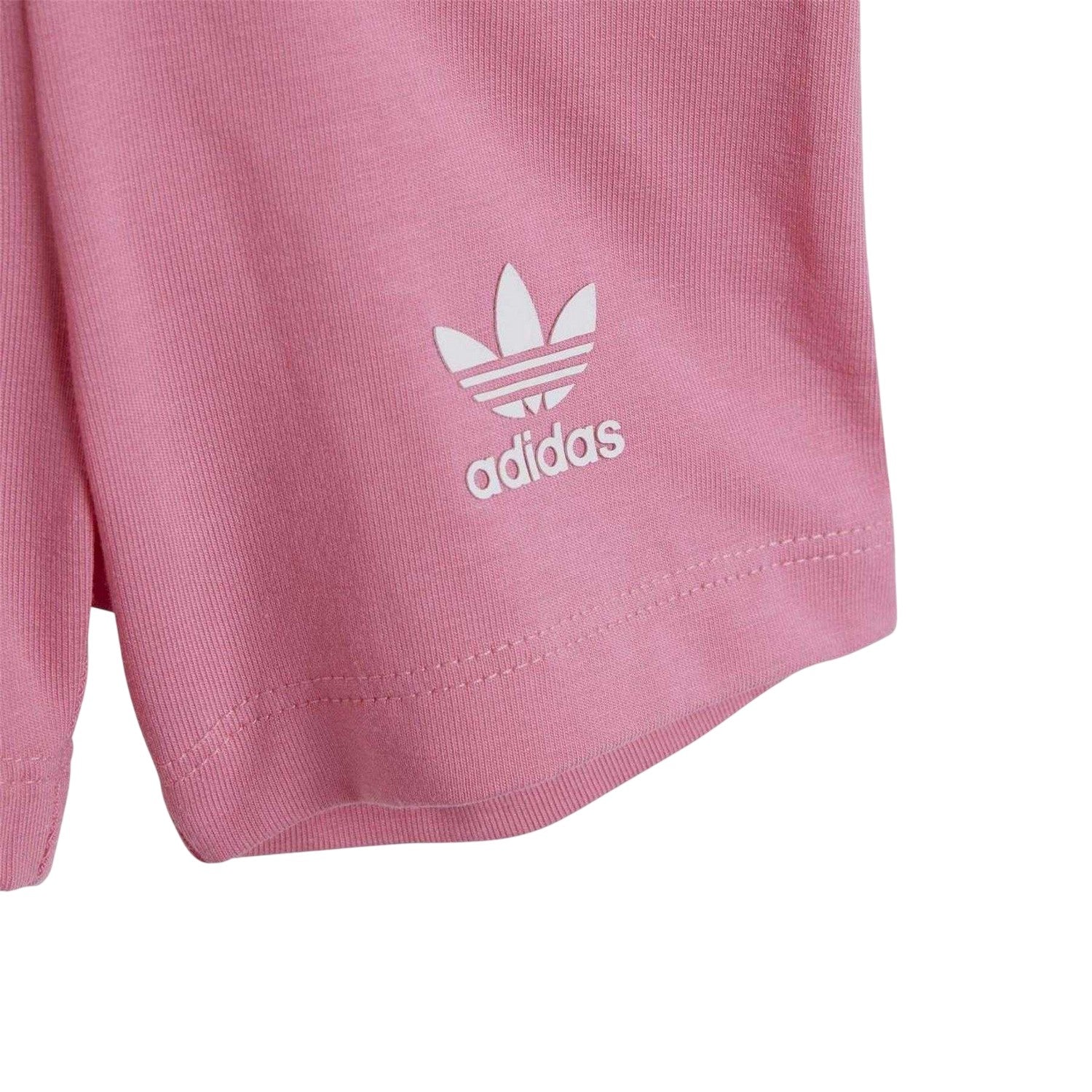 Pink - Pack Shot - Adidas Baby Logo Cycling T-Shirt & Shorts Set