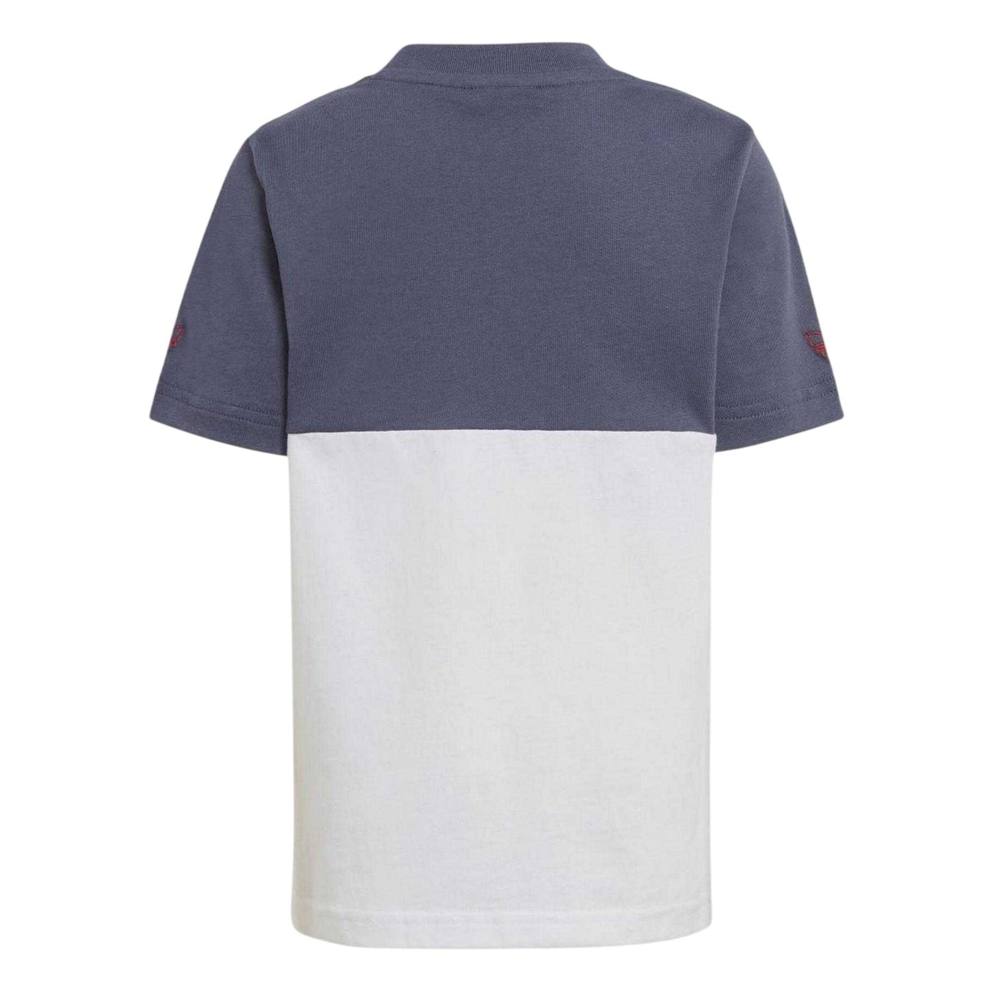 Navy-White - Back - Adidas Childrens-Kids Colour Block T-Shirt & Shorts Set