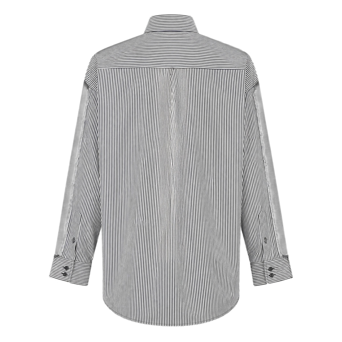 Black - Back - Diesel Mens Striped Cotton Relaxed Fit Shirt