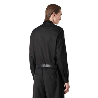 Black - Back - Emporio Armani EA7 Mens Long-Sleeved Shirt