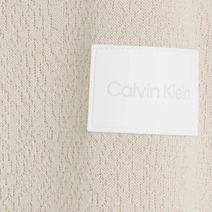 Beige - Side - Calvin Klein Mens Natural Structure Crew Neck Sweatshirt