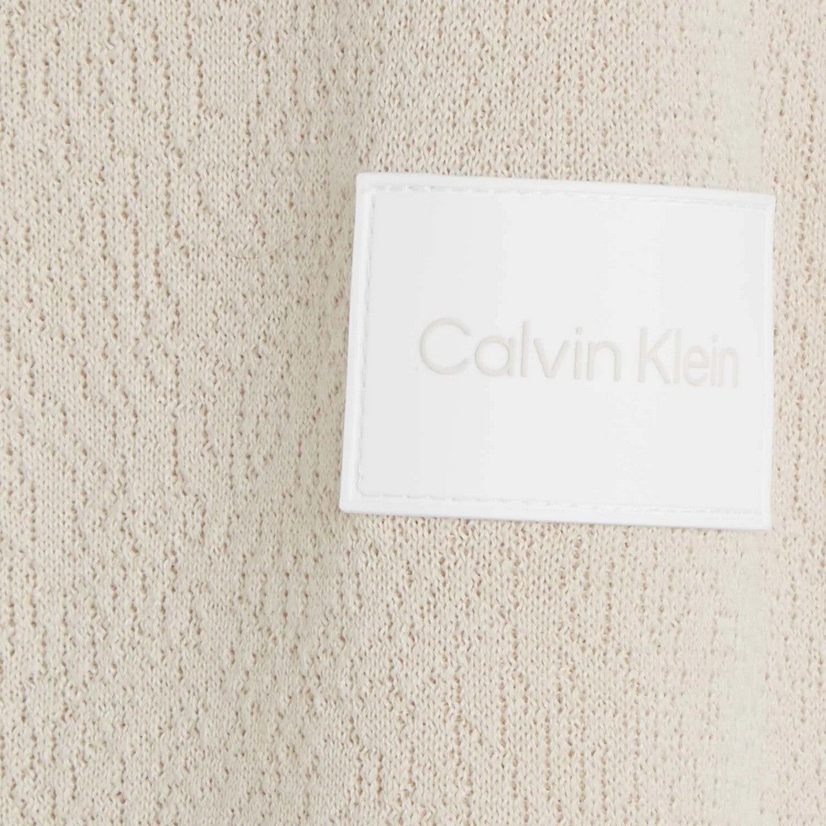 Beige - Side - Calvin Klein Mens Natural Structure Crew Neck Sweatshirt