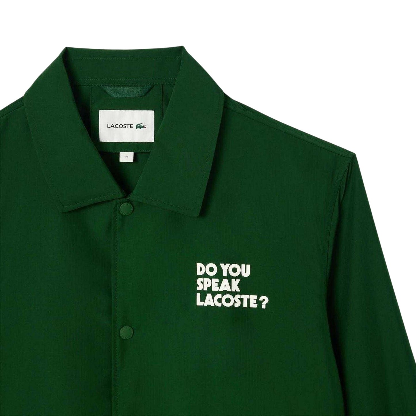 Green - Back - Lacoste Mens Showerproof Coach Jacket