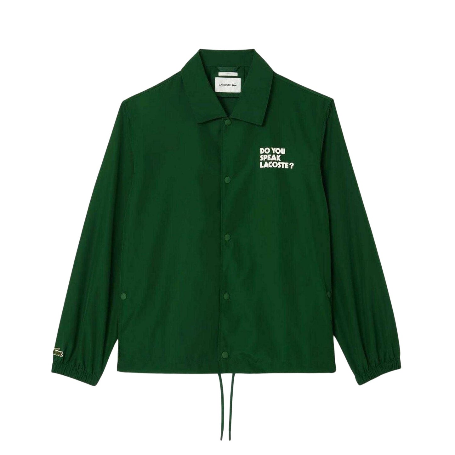 Green - Front - Lacoste Mens Showerproof Coach Jacket