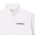 White - Side - Lacoste Womens-Ladies Quarter Zip Relaxed Fit Sweatshirt