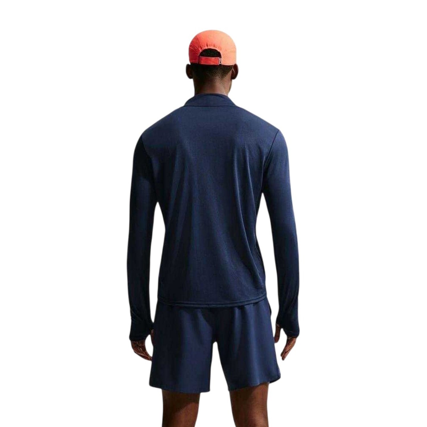 Midnight Navy - Back - Nike Mens Core Half Zip Long-Sleeved Running Top
