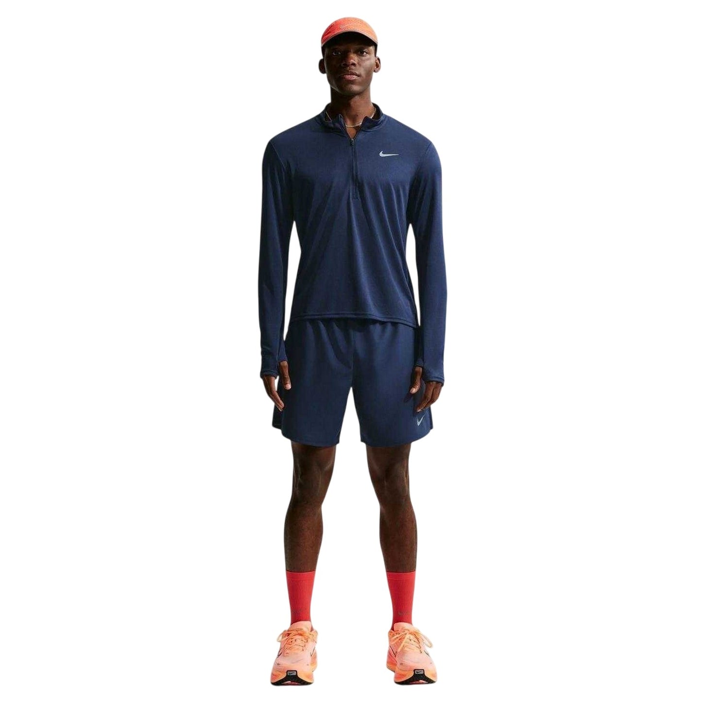 Midnight Navy - Lifestyle - Nike Mens Core Half Zip Long-Sleeved Running Top