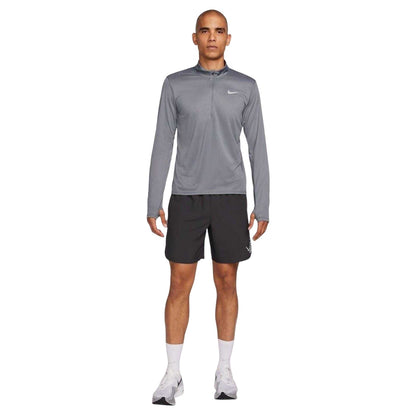 Smoke Grey - Lifestyle - Nike Mens Core Half Zip Long-Sleeved Running Top