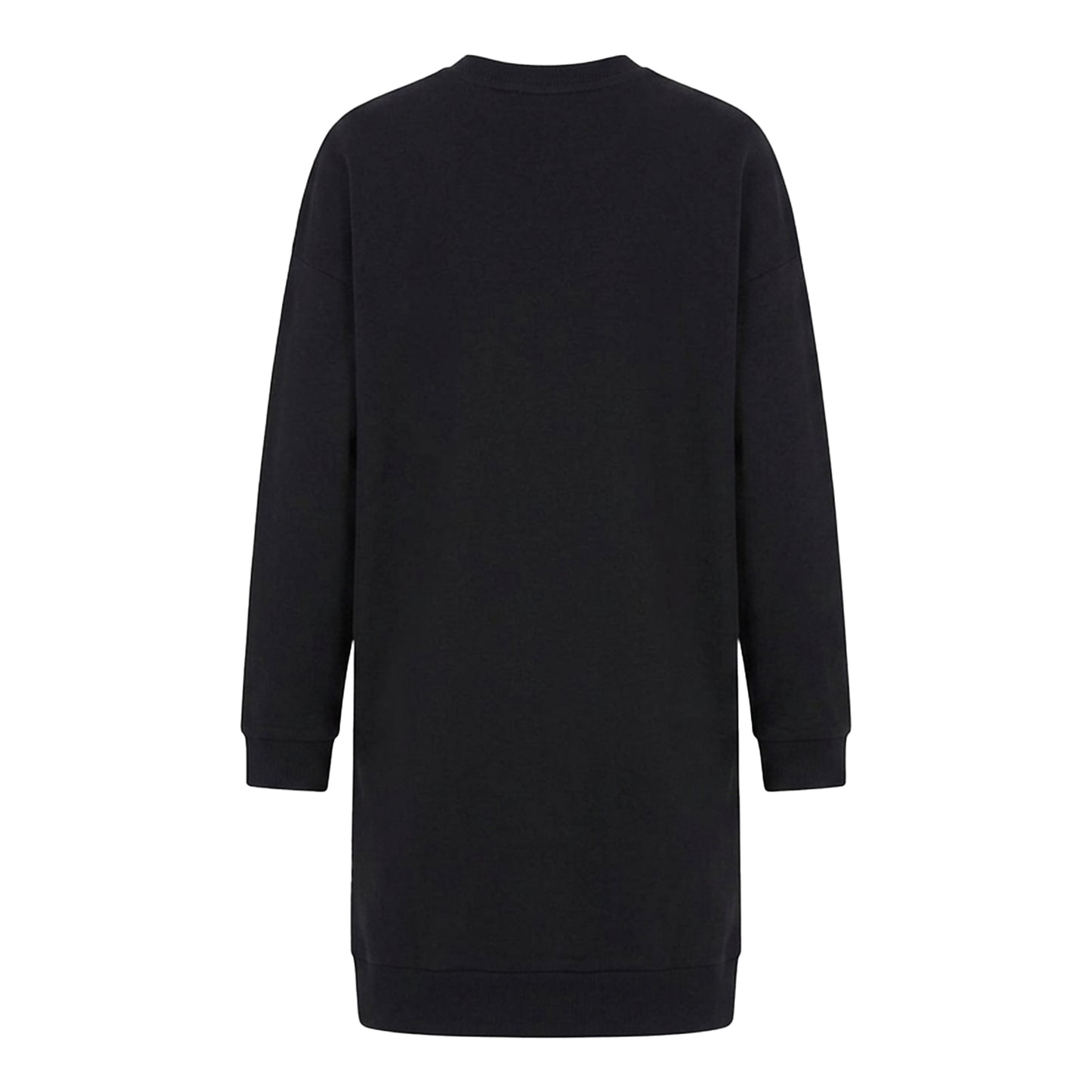 Jet Black - Back - Lyle & Scott Womens-Ladies Logo Long-Sleeved Sweatshirt Dress