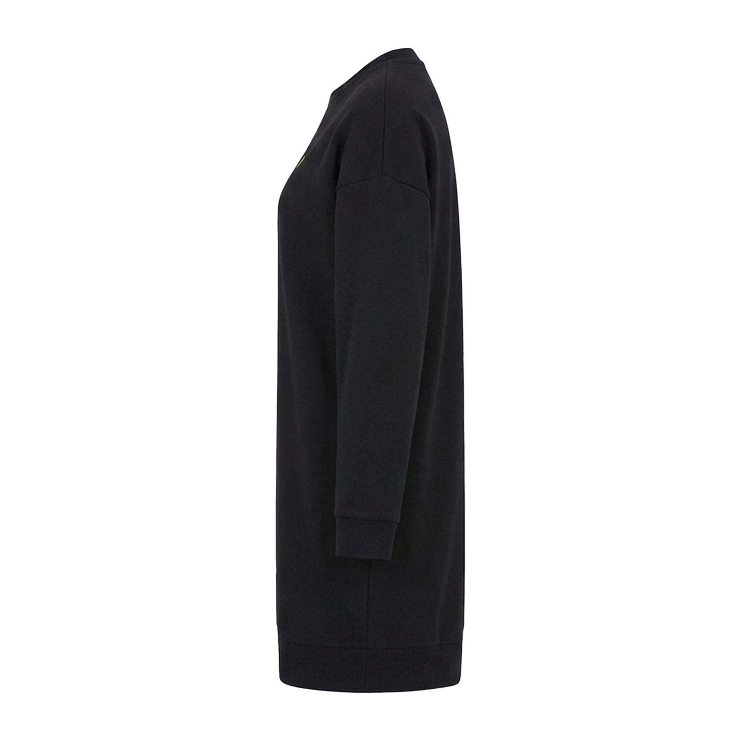 Jet Black - Side - Lyle & Scott Womens-Ladies Logo Long-Sleeved Sweatshirt Dress