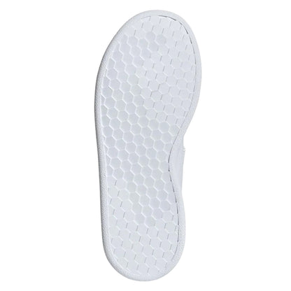 White-Pink - Close up - Adidas Childrens-Kids Advantage Trainers