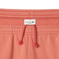 Pink - Back - Lacoste Mens Fleece Printed Washed Shorts
