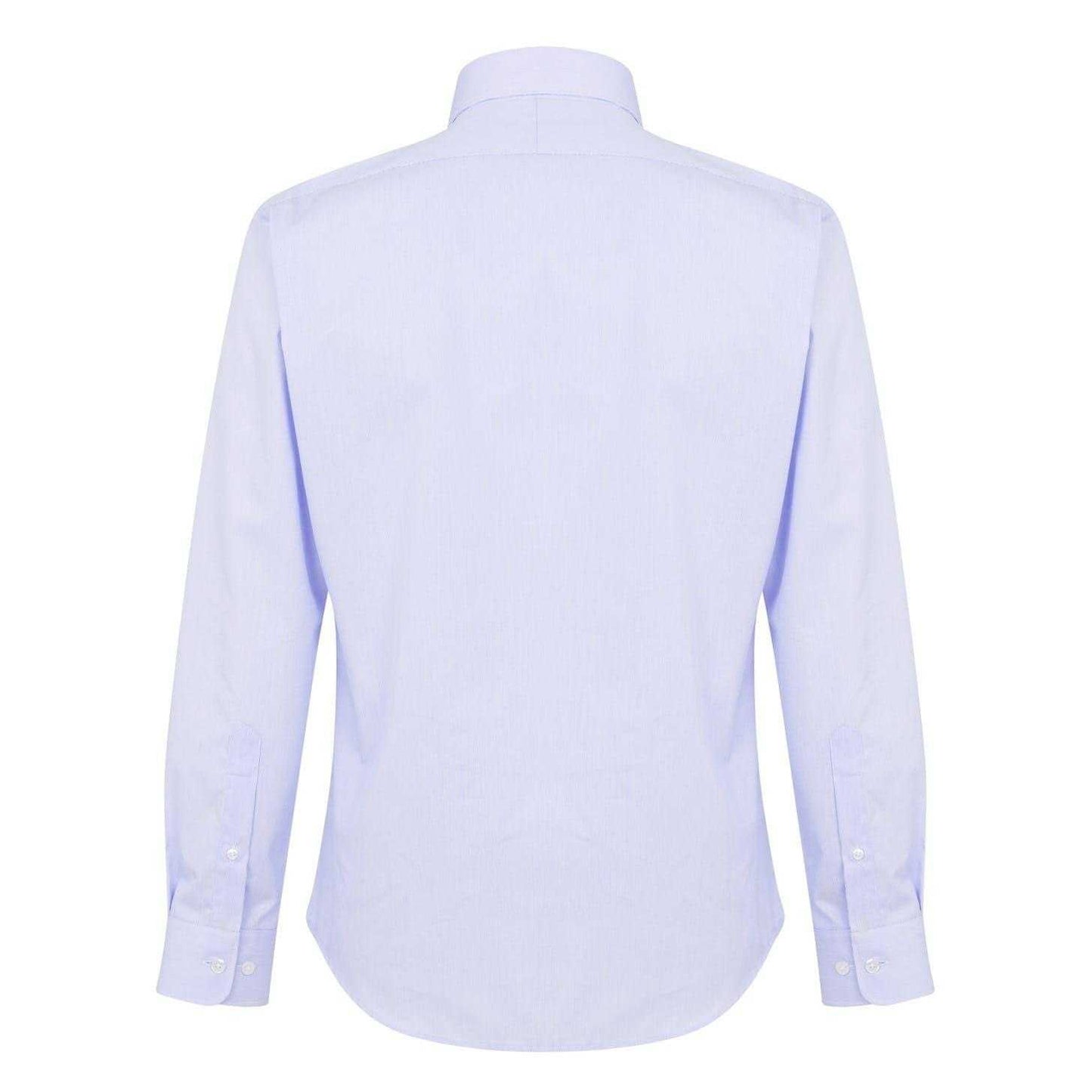 Blue - Back - Haines and Bonner Mens Poplin Tailored Long-Sleeved Formal Shirt