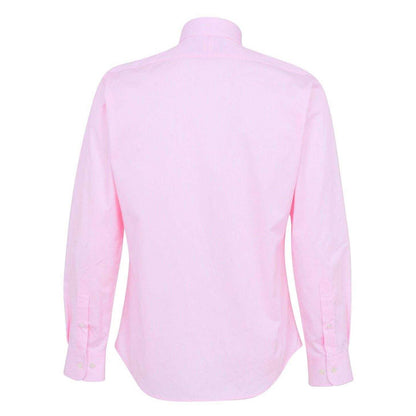Pink - Back - Haines and Bonner Mens Poplin Tailored Long-Sleeved Formal Shirt