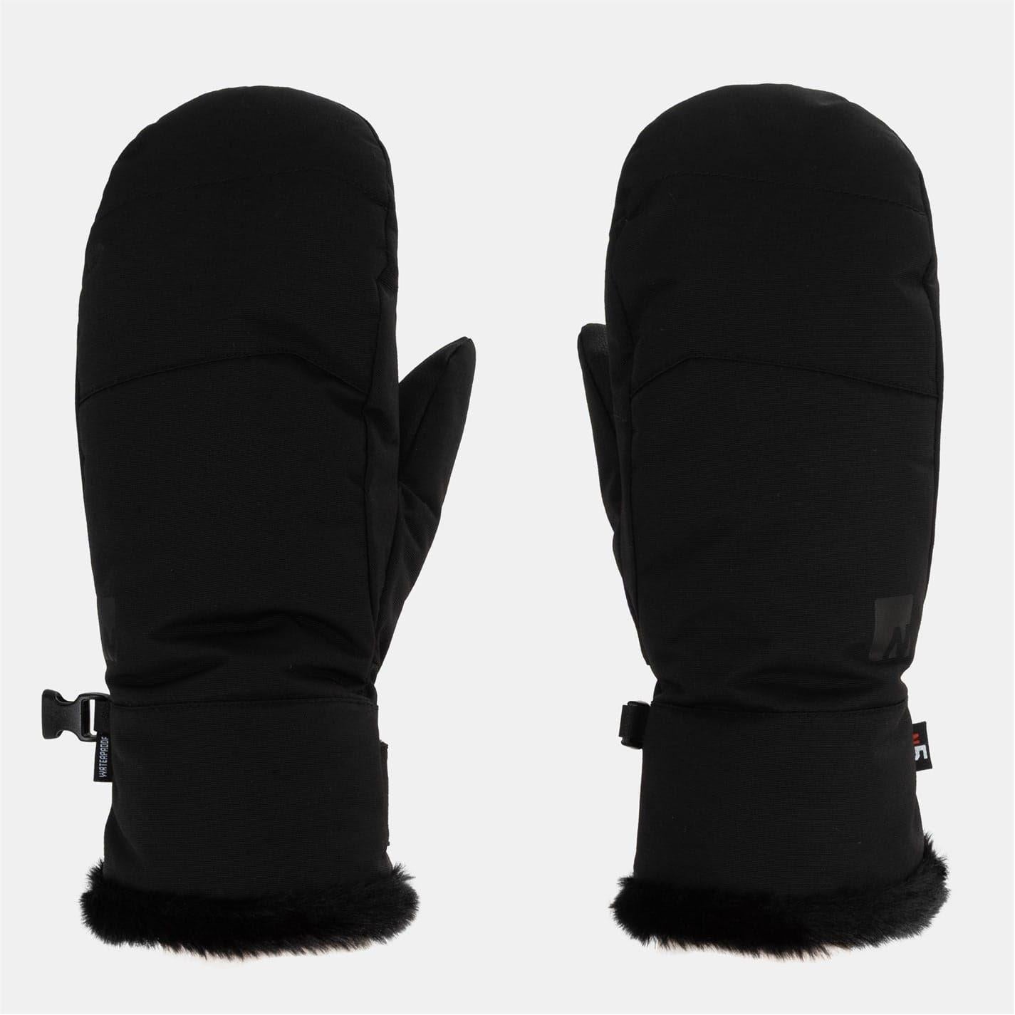 Black - Front - Nevica Unisex Adult Meribel Waterproof Skiing Ski Mittens