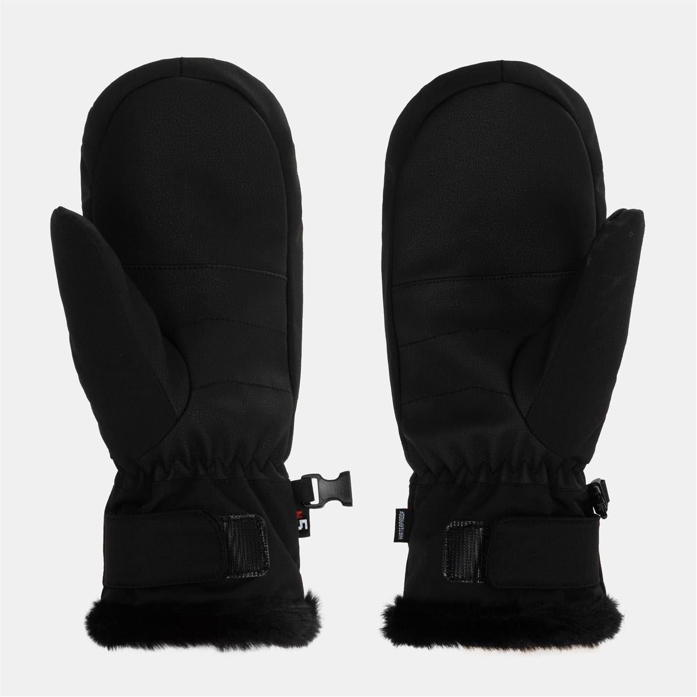 Black - Back - Nevica Unisex Adult Meribel Waterproof Skiing Ski Mittens