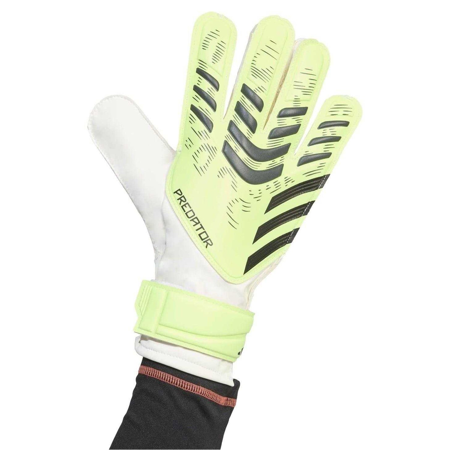 Lemon-Black - Side - Adidas Unisex Adult Predator Training Goalkeeper Gloves