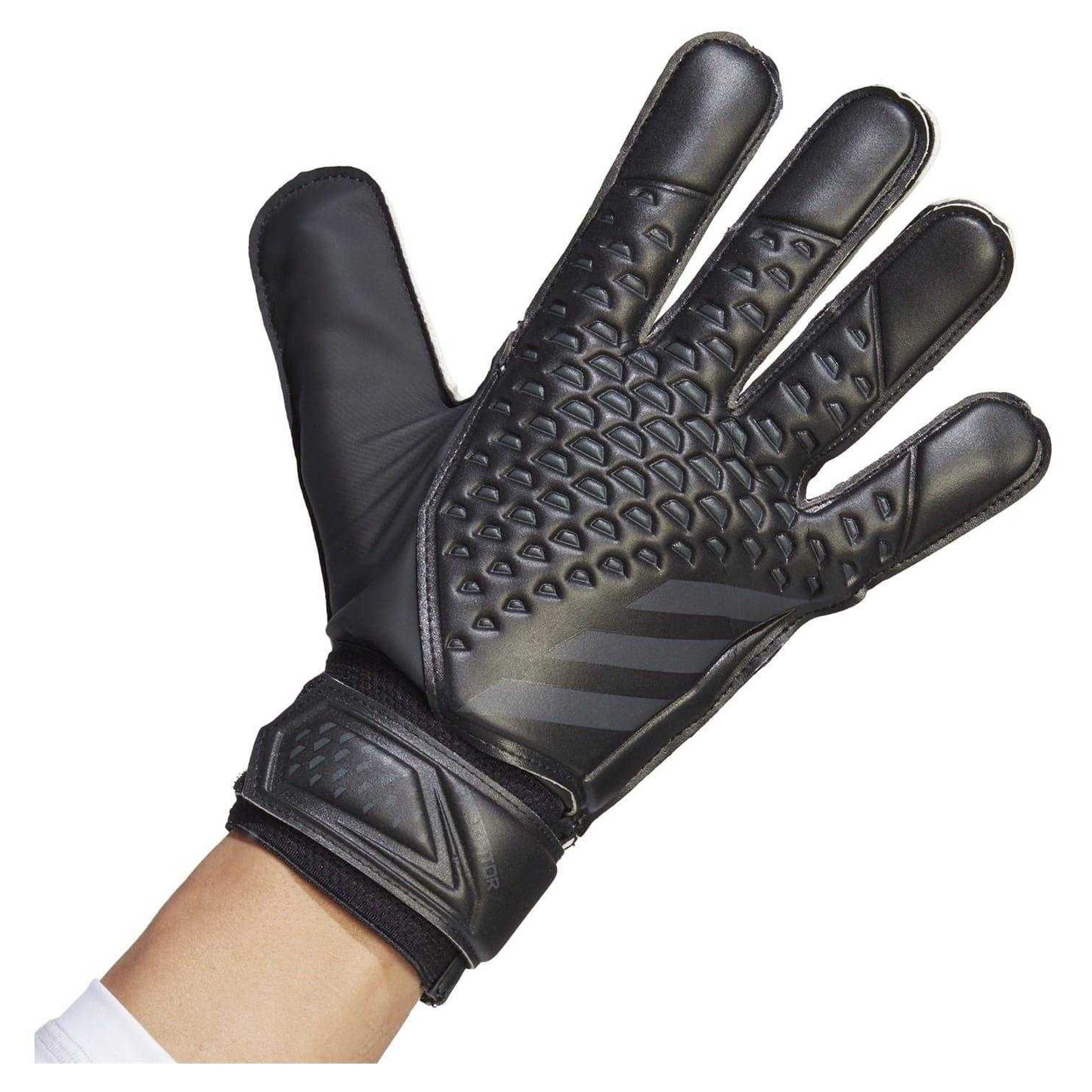 Black - Side - Adidas Unisex Adult Predator Training Goalkeeper Gloves