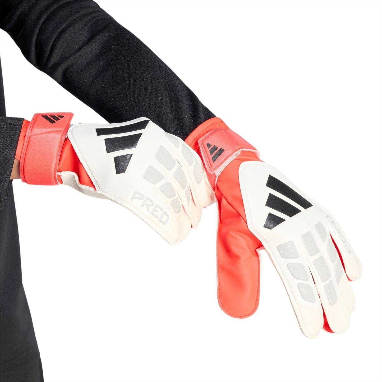 White-Red - Pack Shot - Adidas Unisex Adult Predator Training Goalkeeper Gloves