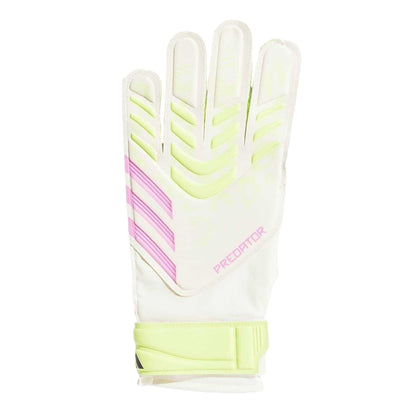 White-Yellow - Front - Adidas Unisex Adult Predator Training Goalkeeper Gloves