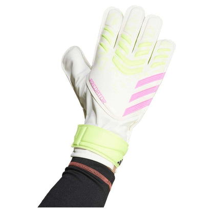 White-Yellow - Side - Adidas Unisex Adult Predator Training Goalkeeper Gloves