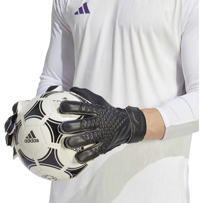 Black - Close up - Adidas Unisex Adult Predator Training Goalkeeper Gloves