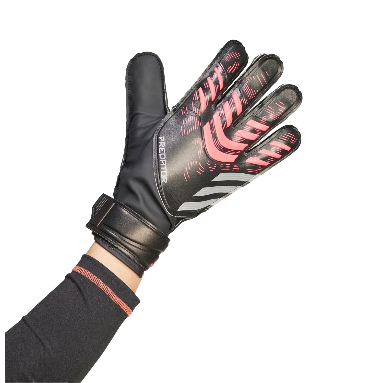 Black-Red - Side - Adidas Unisex Adult Predator Training Goalkeeper Gloves